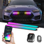 XK Glow 6in XKmax DRL Truck Grill Flexible Light App Cntl Bar 2pc