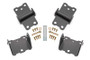 BMR 78-87 G-Body Motor Mount Kit Upper & Lower Solid - Black Hammertone