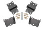 BMR 78-87 G-Body Motor Mount Kit Upper & Lower Solid - Black Hammertone
