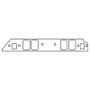 Cometic Chevy Gen-4 BB V8 Intake Mani Gasket .060in Fiber-1.750in X 2.500in Rectangular Port-20 Pack