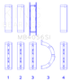 King Engine Bearings Ford 155 (Size +0.75mm) Main Bearing Set