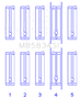 King Engine Bearings Chevrolet 121Ci/Ln2 134Ci +.002 (Size +0.50mm) Main Bearing Set