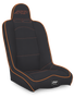 PRP Daily Driver High Back Suspension Seat- Black/Orange Vinyl