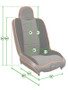 PRP Daily Driver High Back Suspension Seat- Black/Orange Vinyl