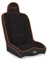 PRP Daily Driver High Back Suspension Seat- Black/Orange Tweed
