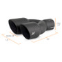 Mishimoto Dual Offset Tips 2.5in Inlet 3in Outlet Slash Cut - Black