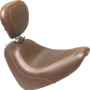 Mustang 18-21 Harley Fat Bob Wide Tripper Solo Seat w/Driver Backrest - Brown