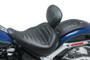 Mustang 20-21 Harley Fat Boy Standard Touring Solo Seat w/Driver Backrest - Black