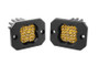 Diode Dynamics Stage Series C1 LED Pod Pro - Yellow Flood Flush ABL (Pair)