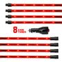 XK Glow Tube Single Color Underglow LED Accent Light Car/Truck Kit Red - 8x24In
