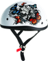 Skid Lids White Rose Original Helmet- Medium