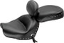 Mustang 09-17 Yamaha V-Star 950, 950 Tourer Std Touring 2PC Seat w/Driver Backrest Studs - Black