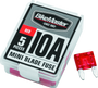 BikeMaster 5Piece 10A Replacement Mini Blade Fuse