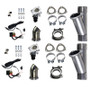 Granatelli 2.5in Aluminized Mild Steel Electronic Dual Exhaust Cutout w/Slip Fit & Band Clamp