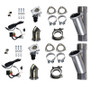 Granatelli 2.5in Aluminized Mild Steel Electronic Dual Exhaust Cutout w/Slip Fit & Band Clamp