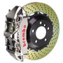 Brembo 09-12 SL550 (R230) Front GTR BBK 6 Piston Billet355x32 2pc Rotor Drilled- Nickel Plated