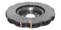 DBA 15-20 Volkswagen Golf R Front 4000 Series Cross Drilled Rotor w/Silver Hat