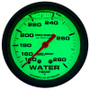 AutoMeter Gauge Wtemp 2-5/8in. 140-280 Deg. F Liq Filled Mech 4ft. Glow In Dark Ultra-Nite