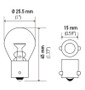 Hella Bulb 93 12V 13W BA15s S8