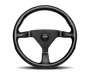 Momo Montecarlo Steering Wheel 320 mm - Black Leather/Black Stitch/Black Spokes