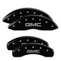 MGP 4 Caliper Covers Engraved F&R 21-22 GMC Yukon/XL - GMC Black w/ Silver Characters
