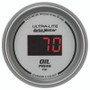 Autometer Ultra-Lite 2-1/16in 100PSI Silver Dial Digital Oil Pressure Gauge w/ Red LED