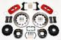 Wilwood AERO4 Rear P-Brake Kit 14.00in Drill Red 58-64 Olds/Pontiac Ends 2.81in Offset
