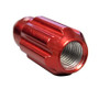 NRG 500 Series M12 X 1.5 Bullet Shape Steel Lug Nut Set - 21 Pc w/Lock Key - Red