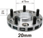 Project Kics 12x1.25 Hub 56mm 5x100 Wide Tread Spacers - 20mm