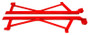 BMR 05-14 S197 Mustang Weld-On Boxed Subframe Connectors - Red