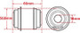 SPC Performance Flex Joint xAxis BUILDER SERIES 18mm ID X 50.8mm OD X 60mm Width