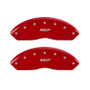 MGP 4 Caliper Covers Engraved Front & Rear MGP Red Finish Silver Char 1988 Chevrolet Corvette