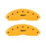 MGP 4 Caliper Covers Engraved Front & Rear MGP Yellow Finish Black Char 1988 Chevrolet Corvette