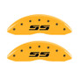 MGP 2 Caliper Covers Engraved Silverado SS Yellow Finish Blk Char 10 Chevy Silverado 1500