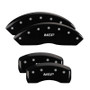 MGP 4 Caliper Covers Engraved Front & Rear MGP Black Finish Silver Char 2017 Toyota Corolla IM