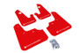 Rally Armor 07-17 Mitsubishi Lancer Red UR Mud Flap w/ White Logo