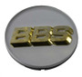 BBS Center Cap 70.6mm White/Gold (4-tab) (56.24.120)