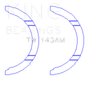 King Engine Bearings Mitsubishi 4G92/93 Thrust Washer Set