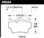 Hawk 05-08 Porsche 911 Carrera Front & Rear / 07-08 Cayman Front Perf Ceramic Street Brake Pads