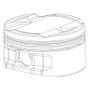 CP Piston SINGLE PISTON for Acura B18C1 - Bore (81.5mm) - Size (+0.5mm) - Compression Ratio (9.0)