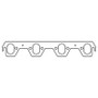 Cometic Ford Windsor V8 .043in Copper Exhaust Manifold Gasket Set - 1.750in x 1.270in Oval Port