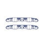 Cometic Chrysler LA V8 .188in Fiber Intake Mani Gasket Set-1.170in x 2.300in Rectangle Port
