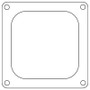 Cometic Holley 4500 Dominator .047in Fiber Carburetor Gasket - 4.775in x 4.775in - Open Plenum