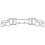 Cometic Chevy Gen1 Small Block V8 Intake Mani Gasket .060in Fiber-1.350in X 2.250in Port-20 Pack