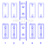 King Engine Bearings Mitsubishi 4G63/4G63T (92) (Size +0.50mm) Main Bearing Set