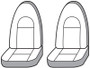 Covercraft 1992-96 Jeep Wrangler Carhartt Super Dux SeatSaver Custom Front Row Seat Covers - Black