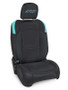 PRP Jeep Wrangler JL Front Seat Covers Jeep Gladiator JT- with Pocket Back (Pair) - Black/Teal