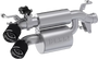 Dual Stacked Slip-on System W/ Active Exhaust Cf Tip