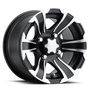 ITP SS 312 14x8 / 4x110 BP / 3+5 Offset Black w/ Machined Wheel