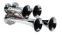 Kleinn Chrome Quad Horn/ 12.5In/10In/7.5In/6In - Chrome-Plated Zinc Alloy